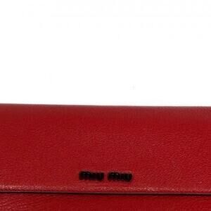 MIU MIU RED GOATSKIN WALLET